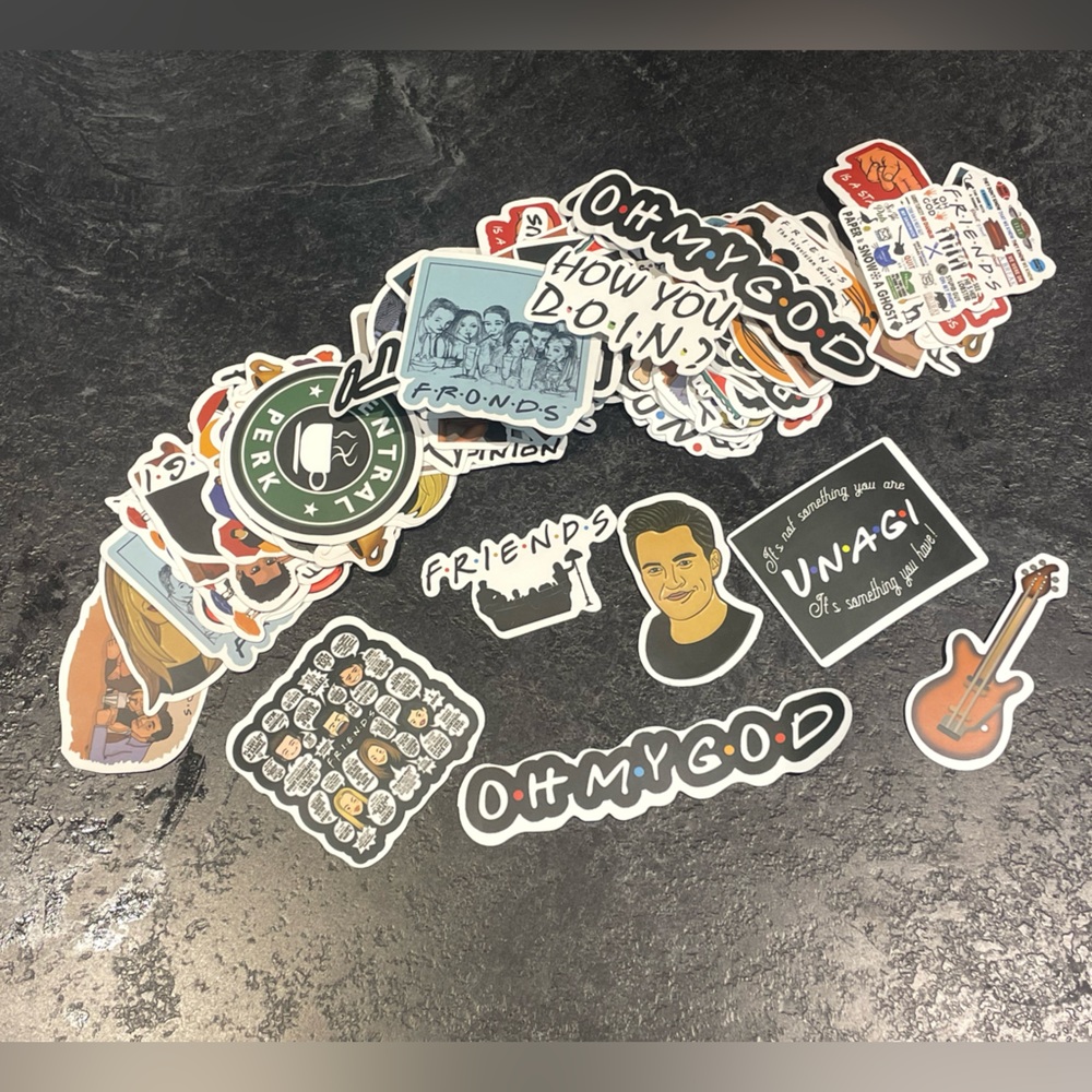 ⭐️ 3/$13 - 10 pc Friends Vinyl stickers 2”